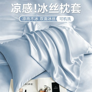 隔日到貨❣️冰絲枕套 緞面枕頭套 涼感枕套 純色枕頭套 天絲枕套 仿真絲枕頭套 簡約枕頭套 涼感枕頭套 親膚涼爽枕套
