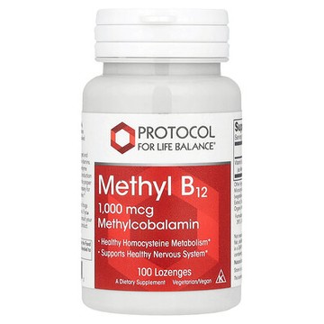 Protocol for Life Balance, 甲基 B12，1000 微克，100 錠劑