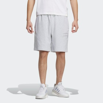 ADIDAS 愛迪達 阿迪達斯 寬鬆 厚磅 男運動短褲-灰色 ASZ SWEAT SHO-JM2108