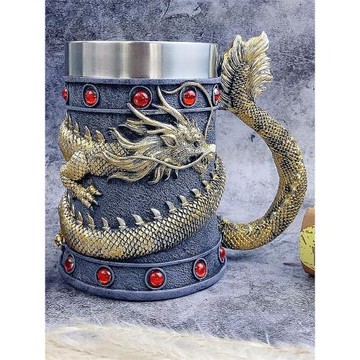創意異性杯宮廷風生肖龍復古搞怪個性啤酒杯大容量家用扎啤馬克杯