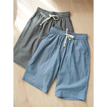 可外穿家居褲 男士純棉薄款五分褲 寬松散步短褲 睡褲 夏款男裝