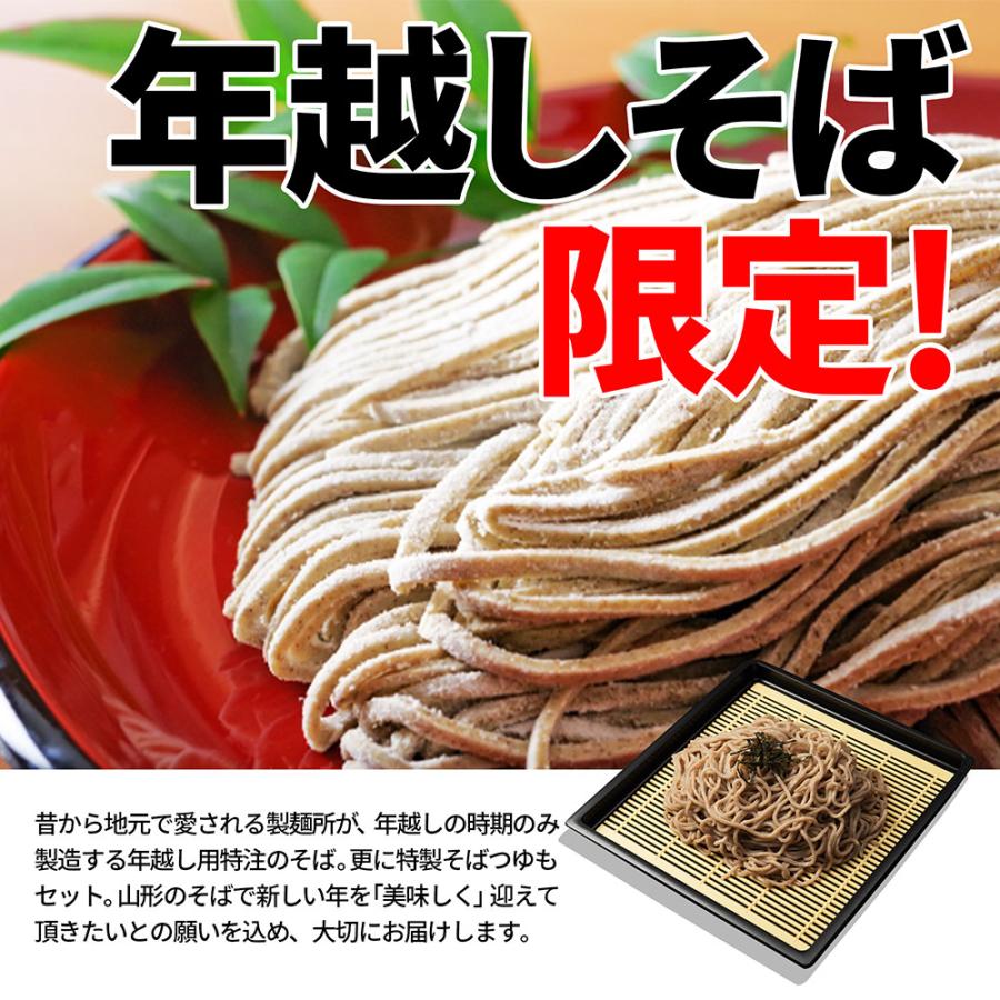 年越しそば 蔵打ち 生そば 12食入 (６食入り×2箱) たれ付き 送料無料 そば処やまがた お取り寄せ