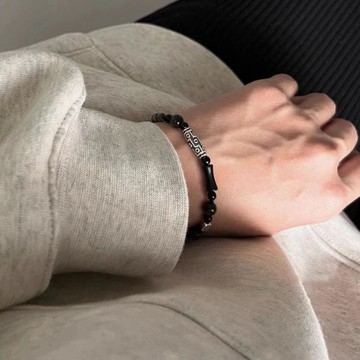 免運💥復古竹節天珠手鍊男款ins小衆設計精緻手串潮流時尚古風學生禮物高級感手鍊 手鏈 手環 情侶手鍊 防過敏 防水手鍊