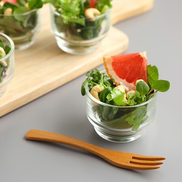 Lucky Glass 迷你玻璃甜點杯兼蠟燭台 LG-404404  透明  12個