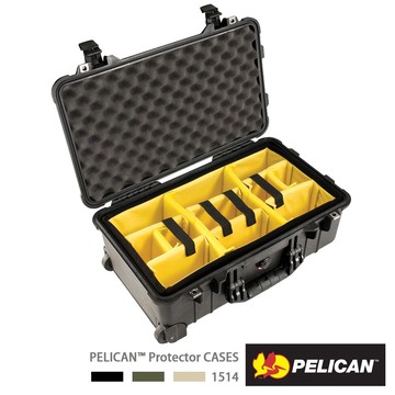 限時★..  美國 PELICAN 1514 輪座拉桿氣密箱-含隔層 黑色 1510 隔層版 公司貨【夏日限時 全館點數5倍送】