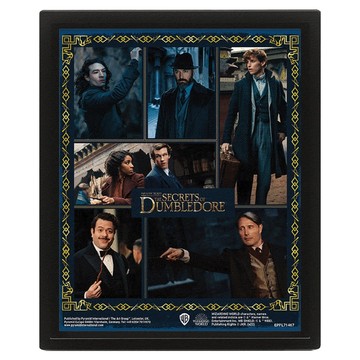 Fantastic Beasts 分鏡式3D海報 The Secrets of Dumbledore  28.3 x 23.2 x 2cm  黑色  1個