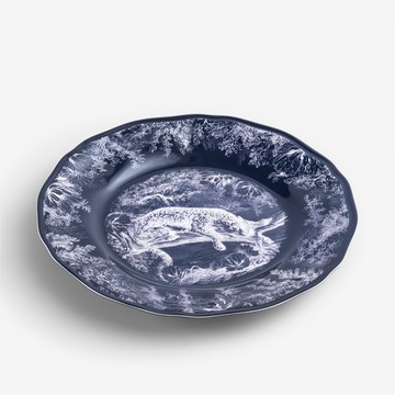 靜謐鈷藍 28cm 合成樹脂餐盤│雲豹│單品