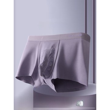 (免運)石墨烯抗菌內褲男高檔四角無痕透氣莫代爾時尚平角褲寬松大碼褲頭