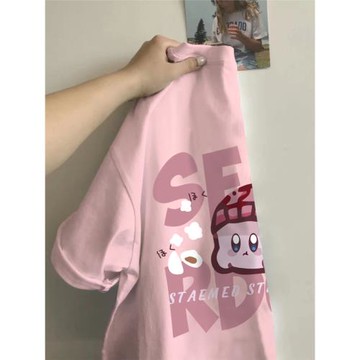 美式胖mm特大碼2-300斤短袖t恤女夏季新款粉色溫柔風寬松休閑上衣