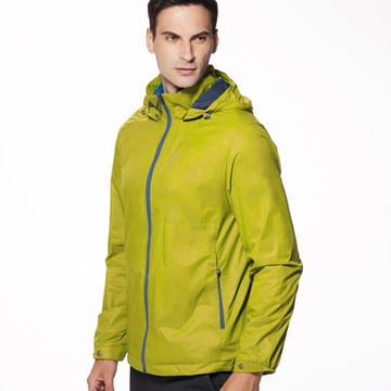 WILDLAND荒野-男輕量天鵝絨防風保暖外套芥末黃