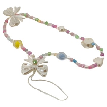 蝴蝶結串珠掛繩  蝴蝶結  1條
