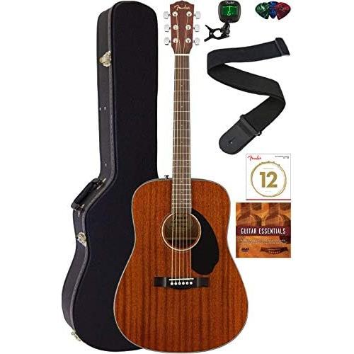 フェンダーCD-60S Solid Top Dreadnought Acoustic Guitar Natural Bundle with Gig