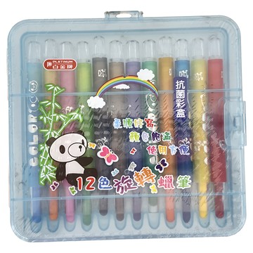 PLATINUM 白金牌 旋轉蠟筆套裝  12色  1盒