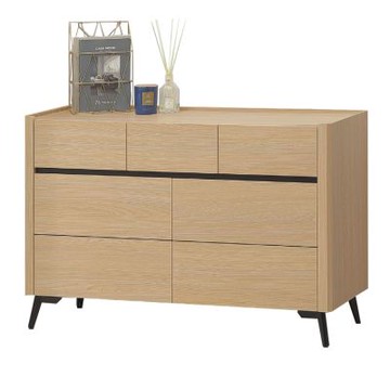 文創集 維珊卡4尺七抽斗櫃-120x40x76cm免組