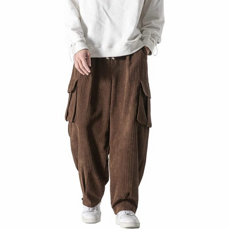 Ian Life ワイドパンツ メンズ 冬 冬服 コーデュロイパンツ ゴム ゆったり ビッグシルエット カジュアル 大きいサイズ 春服 黒 ブラック 通販 Lineポイント最大0 5 Get Lineショッピング