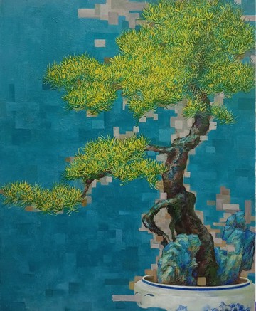青藍築夢    獨家販售 手繪油畫  藝術品