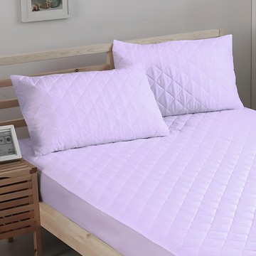 寢城之戀 100%防水 吸濕排汗技術處理 舖棉保潔枕套 台灣製  45 x 75cm  紫色  1件