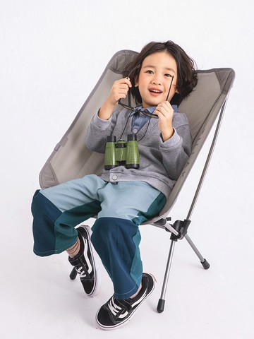 Outdoor親子~童趣大色塊拼接斜紋磨毛長褲(童)