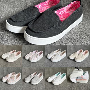 大碼外貿出口厚底 松糕底 帆布女鞋 記憶鞋墊 軟底鞋情侶鞋一腳蹬