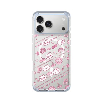 iPhone 17 Pro Max ClearX (MagSafe 兼容) 冰透藍 - 爽爽貓 Song Song Meow by SECOND - 粉紅世界