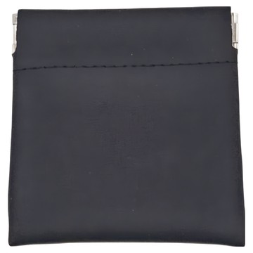 葉子小舖 彈片收納袋零錢包 Set 10個 黑色 PU皮/內裡:板面  8 x 8cm