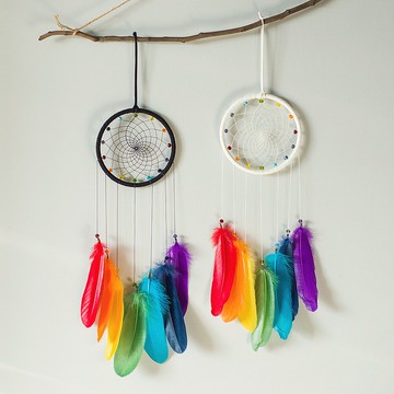 雨過天晴-彩虹捕夢網 成品 - 居家佈置 畢業季 交換禮物 生日禮物