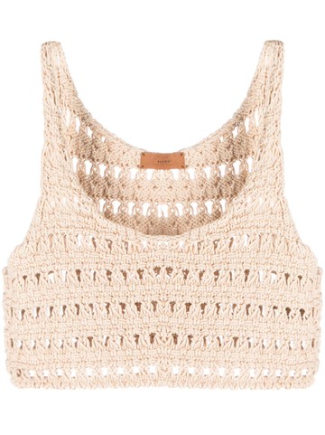 Alanui - A Love Letter To India cotton top - women - Cotton - M - Neutrals