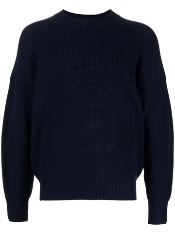 MARANT - panelled wool jumper - men - Merino - L - Blue
