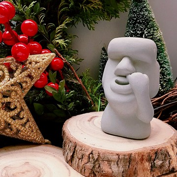 【快速出貨】摩艾圓滾滾 傲嬌的你 擴香石 交換禮物