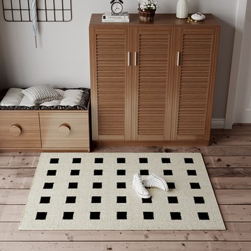 【好物良品】80x120cm_短毛編織可水洗玄關刮泥門縫地墊地毯E款 80x120cm