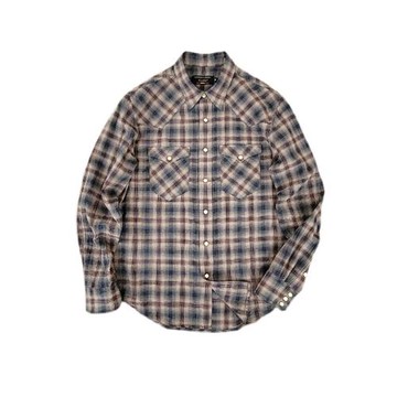 西里布美式復古休閑水洗長袖格子襯衫男夏季薄款咔嘰新品 非rrl