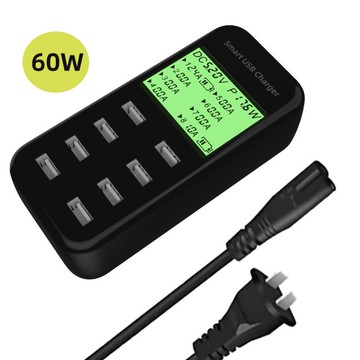 充電器 60瓦多口usb充電器智能匹配自動斷電手機平板耳機等兼容通用充