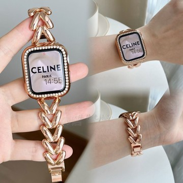 不鏽鋼 AppleWatch 牛仔鏈錶帶 7 8 9 10代 40 45 41 46mm 49mm S10代42mm錶帶