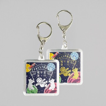 歐比王 壓合式壓克力鑰匙圈 GALAXY TOURS