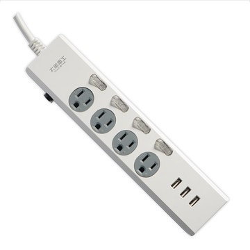 MAX STAR 太星電工 速充寶3.5A 3USB四開四插電腦線  過載保護  1.8m  1個