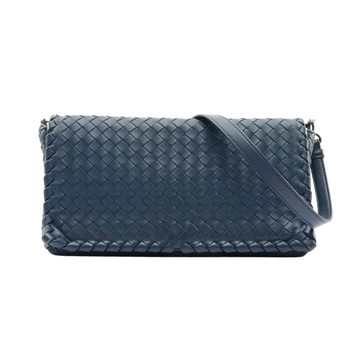 BOTTEGA VENETA BV 寶緹嘉 Intrecciato 肩背包 藍色 羊皮 428136 【二手名牌BRAND OFF】