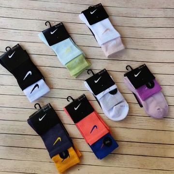 NIKE 男女款拼接長襪 中筒襪 假雙層襪子 長襪 NIKE襪子 糖果色 馬卡龍襪子 運動襪 學生襪子