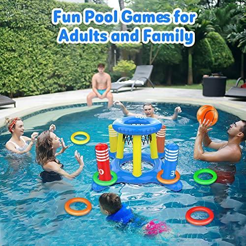 水遊び プール おもちゃ |GiziGizi Pool Floats Toys for Kids Adult, 2-in-1 Inflatable P