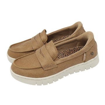 休閒鞋 Arch Comfort Slip-Ins 寬楦 女鞋 棕 皮革 套入式 樂福鞋 懶人鞋 114246WTAN