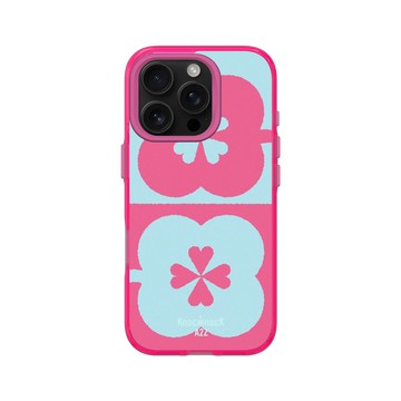 iPhone 16 Pro Clear 粉漾桃 - Knock Knock A2Z - 陰和陽和花和愛心