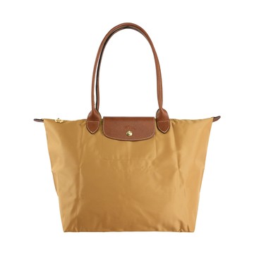 LONGCHAMP L號長把LE PLIAGE摺疊水餃包(鹿褐色)