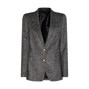 Tagliatore - Black And White Melange Wool And Alpaca Belnd Parigi Blazer