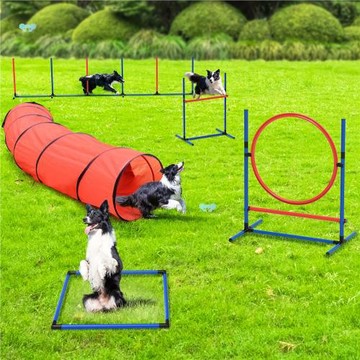Dog Agility Equipments Includes Flirt Pole Toy 3 Flying跨境