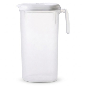 JAR 嚴選 冰箱耐高溫帶蓋過濾大容量飲料桶  白色  1個  2500ml
