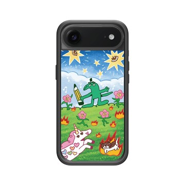 iPhone Air Mod NX -邊框背蓋組合 (相機按鈕) 黑 - 怪奇事物所 Incrediville - 寫字所長