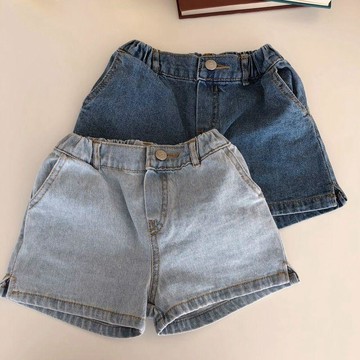 mori🎀mori童裝牛仔褲夏天男童女童褲子百搭寬鬆兒童洋氣純棉牛仔短褲外穿夏