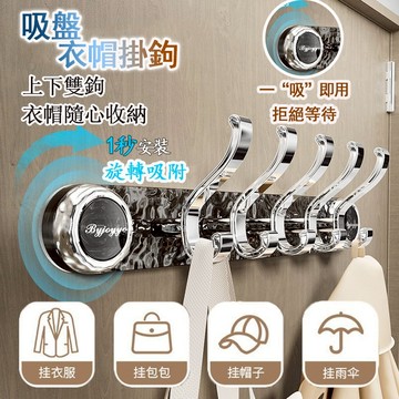 免運💥隔日達🔥旋轉波紋吸盤衣帽鉤 免打孔掛鉤 吸盤掛鉤 門後掛鉤 掛衣鉤 雙鈎 衣帽掛勾 壁掛衣架 浴室臥室掛鉤 衣帽掛