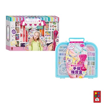 【風車圖書】閃亮寶石派對DIY串珠寶盒 / 夢幻公主DIY手提珠寶盒 DIY串珠 手工藝 手鍊 手工手鍊 串鍊 飾品