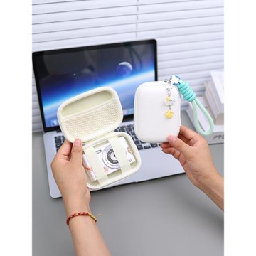 適用于CCD相機包掛件包收納純色皮質防震減壓抗摔防磕碰收納包便攜小巧可愛款學生戶外旅行