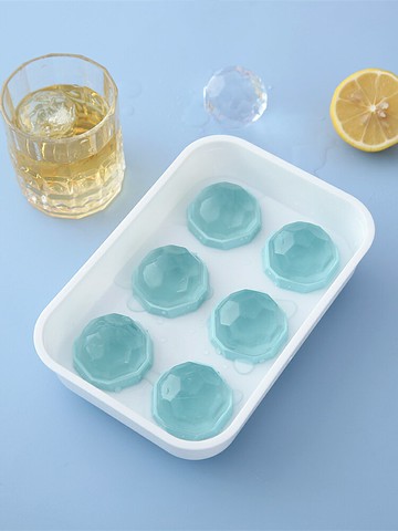 威士忌冰球模具硅膠洋酒透明大冰球制作盒家用圓形鉆石造型冰格器